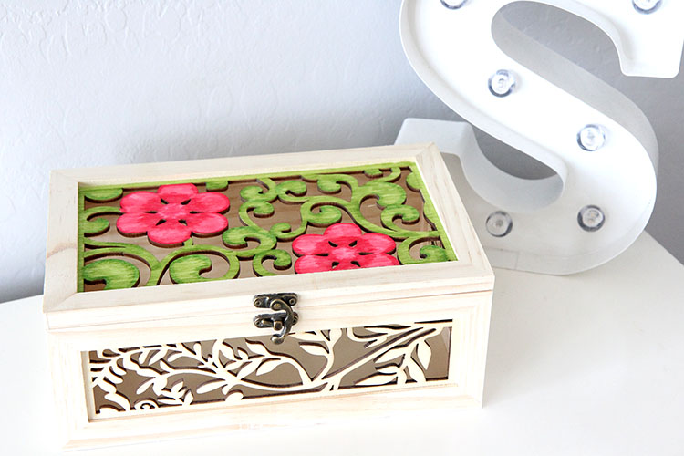 Colored Wood Jewelry Box