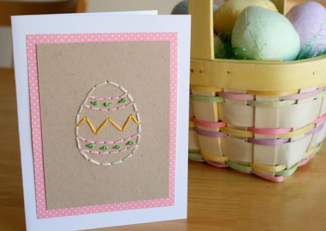 Hand-Stitch an Easter Card