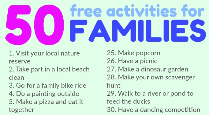 50 Free Activities for Families To Try This Weekend!