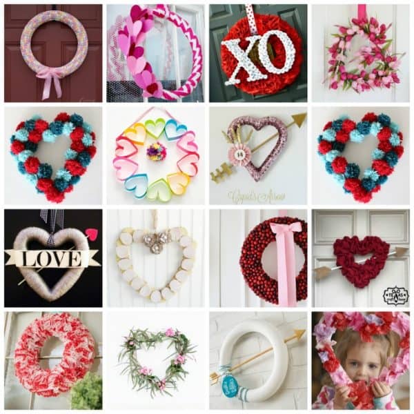 30+ DIY Valentine Wreath Projects