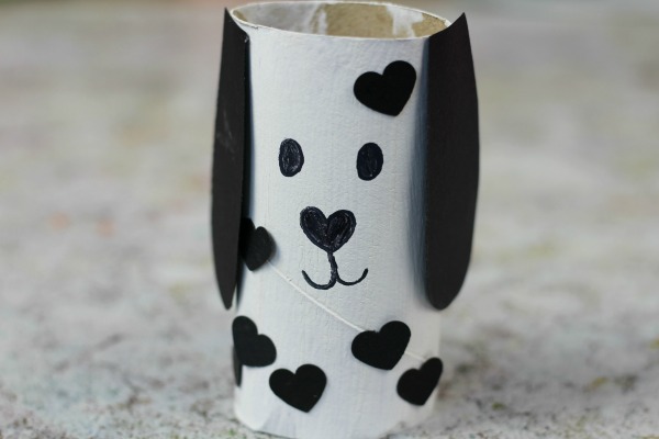 Cute Dog Valentines Day Toilet Paper Roll Craft