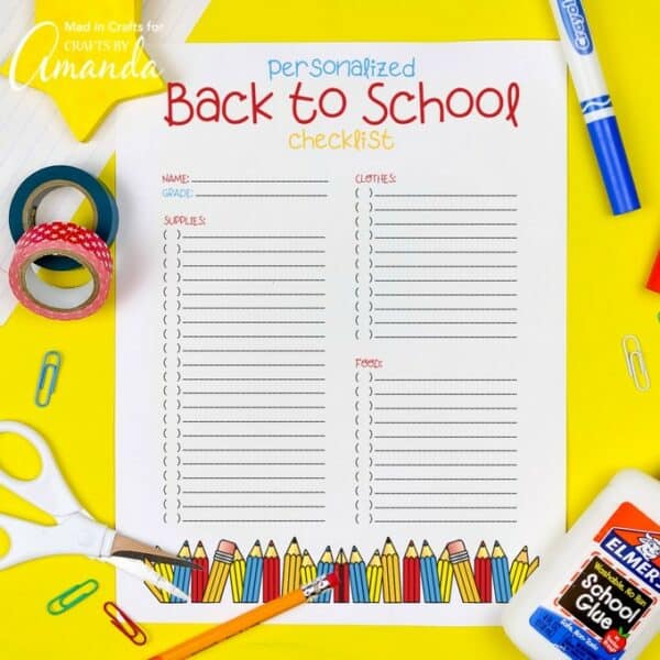 Free Printable Back to School Checklist | The Crafts Blog