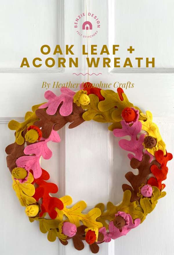 Felt Fall Leaf Wreath DIY Tutorial