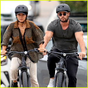 Chris Hemsworth & Elsa Pataky Couple Up for Bike Ride Around Sydney